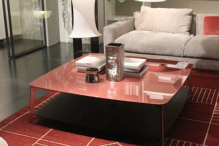 gray candle holder on coffee table thumbnail