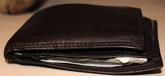 Closeup of leather wallet thumbnail