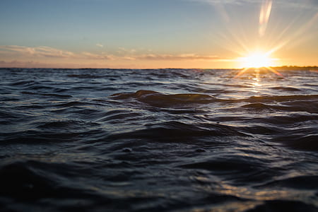 body of water during sunset thumbnail