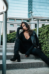 woman sitting on stair thumbnail