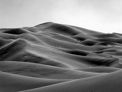 grayscale photography of desert thumbnail