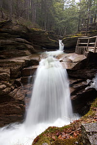 Waterfalls Between Rock Formations thumbnail