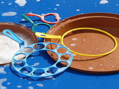 assorted-color bubble making toys thumbnail