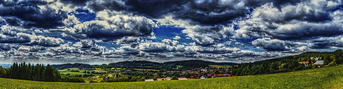 landscape, sky, clouds, field thumbnail