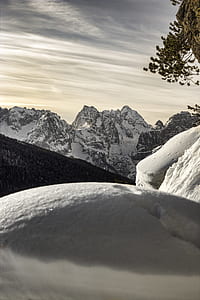 dark clouds over alp mountain thumbnail