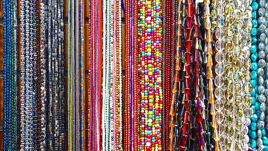 assorted-color beaded necklaces thumbnail