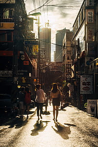 group of people walking on street thumbnail