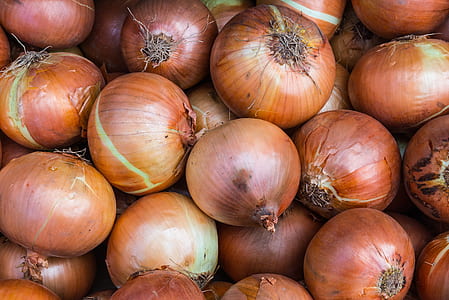close-up photo of stack of onion bulbs thumbnail
