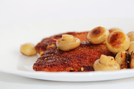 fried meat with mushrooms thumbnail