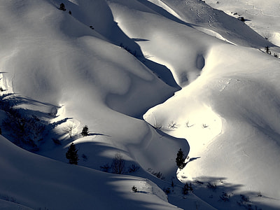 aerial photography of snow covered mountain thumbnail