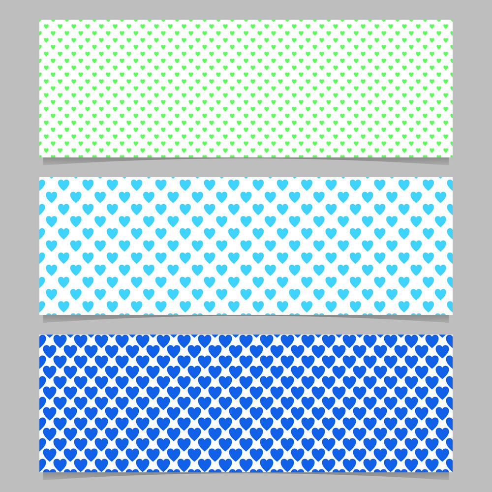 Seamless Heart Pattern Banner Background Template Vector Eps Ai