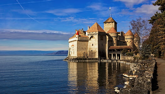 brown concrete palace near sea thumbnail