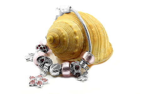 silver-colored charm bracelet thumbnail