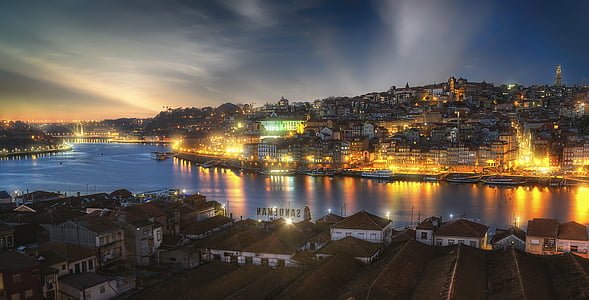 aerial photography of city during nighttime thumbnail