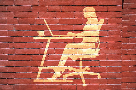 woman using laptop on desk wall paint thumbnail