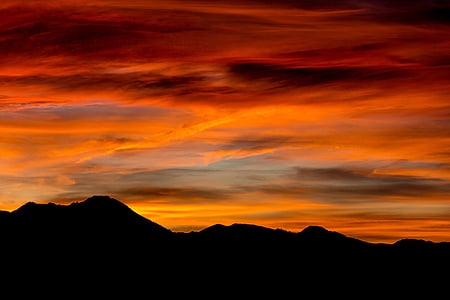 silhouette photo of mountain thumbnail