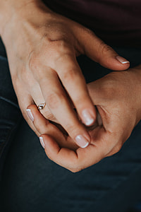 Close-up of woman's hands with a ring thumbnail