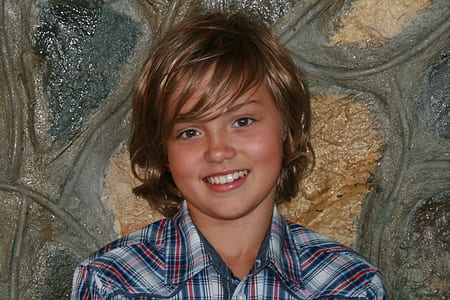 boy wearing button-up shirt thumbnail