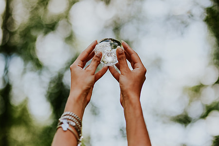 Woman with a little crystal ball thumbnail