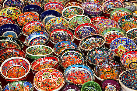 assorted-color decorative bowl lot thumbnail