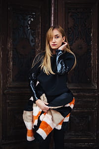 Portrait of young woman on the street thumbnail