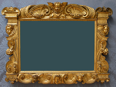 photo of cherub embossed brass-colored photo frame thumbnail