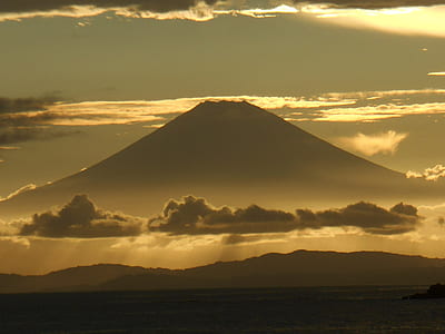 mountain at the distance during golden hour thumbnail