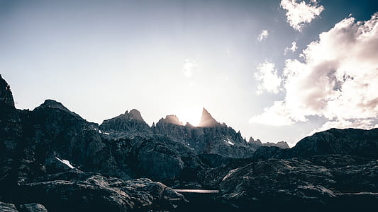 silhouette of ice covered mountain thumbnail