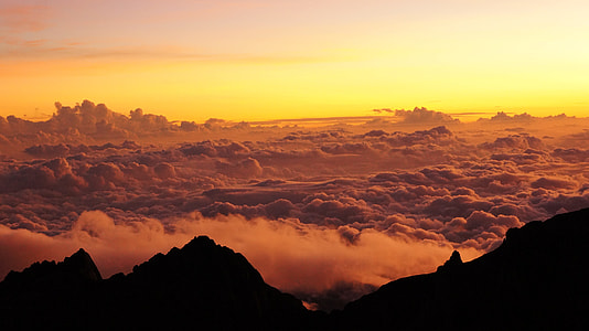 sea of clouds during sunset thumbnail