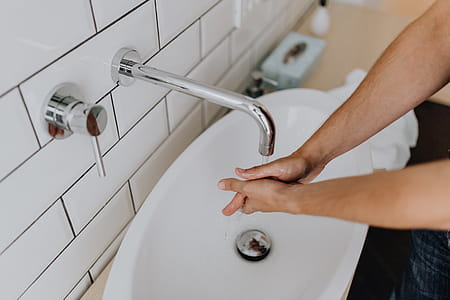 Washing of hands under running water thumbnail