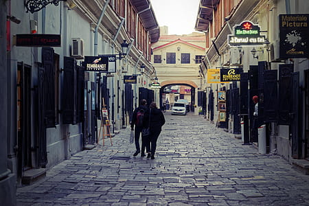 Two Person Walking on Street thumbnail