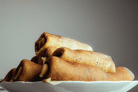 rolled pastry on plate thumbnail