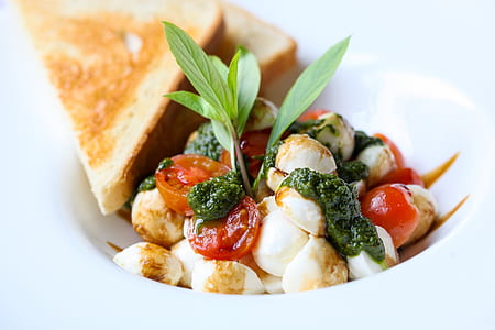 food, plate, salad, toast thumbnail