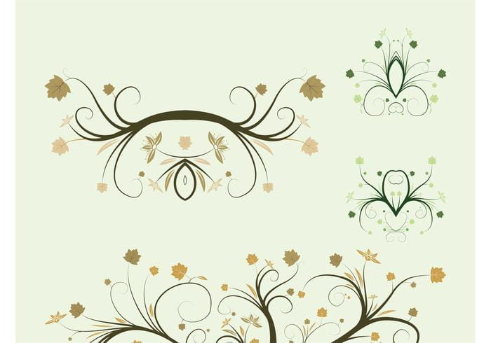 Vector Plant Swirls ai file
