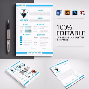 resume letterhead portfolio stationery psd ai file free graphics