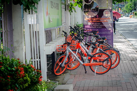 Bike for rent at the bus stop thumbnail
