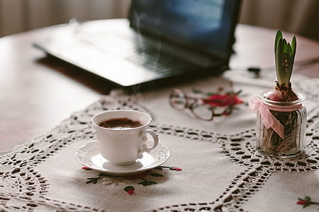 caffeine, coffee, cup, laptop thumbnail
