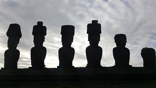 silhouette of six statues thumbnail