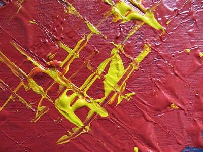 red and yellow acrylic painting thumbnail