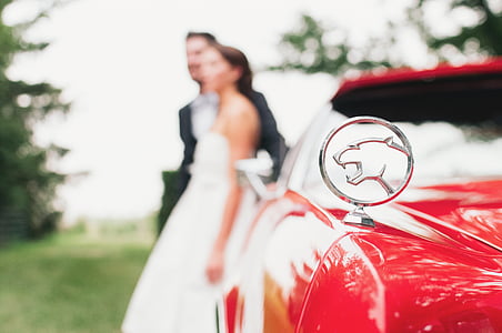 selective focus photo of gray Jaguar car ornament thumbnail