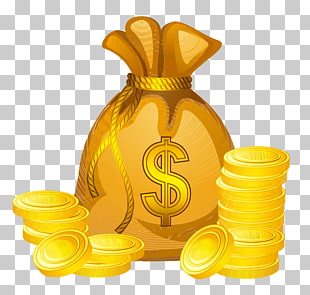 Money Papua New Guinean kina Cash Currency converter, Bag of Money , round gold-colored coins with pouch illustration PNG clipart