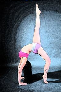 woman in bend position illustration thumbnail