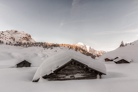 several houses covered by snow thumbnail