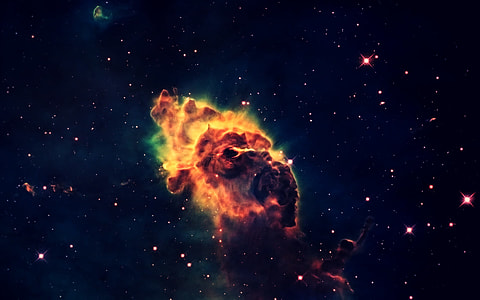 orange and black meteor in time lapse photo thumbnail