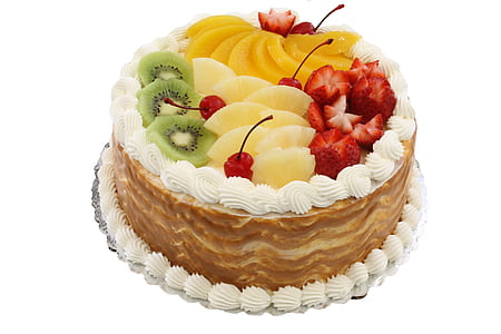 round cake on white background thumbnail
