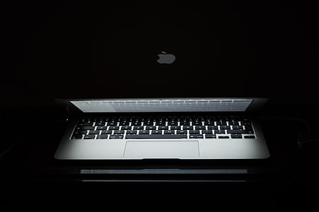 gray laptop computer turned on thumbnail