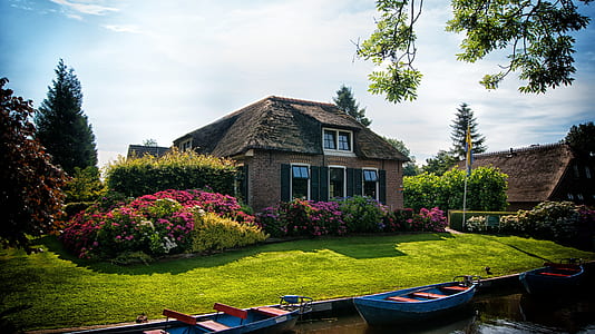 landscape, nature, water, village thumbnail
