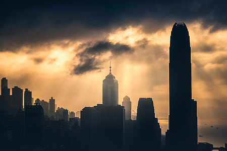photo of buildings during sunset thumbnail