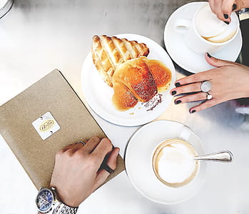 Pastries On Round White Ceramic Plate thumbnail