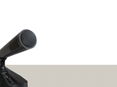 black and grey microphone on grey surface thumbnail
